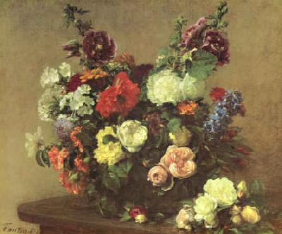 Henri Fantin-Latour Bouquet de Fleurs Diverses oil painting image